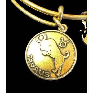 Alex and Ani Bracelet Taurus Charm Rafaelian Gold Bangle Zodiac Energy